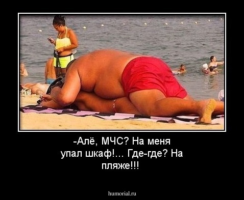 -Алё, МЧС? На меня упал шкаф!... Где-где? На пляже!!!
