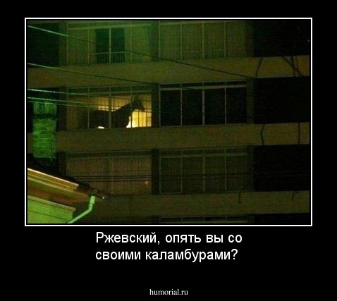 Ржевский, опять вы со своими каламбурами?
