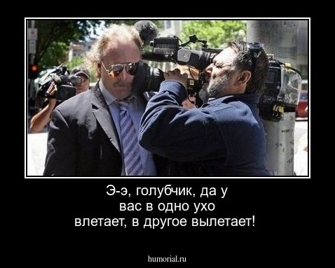 Э-э, голубчик, да у вас в одно ухо влетает, в другое вылетает!