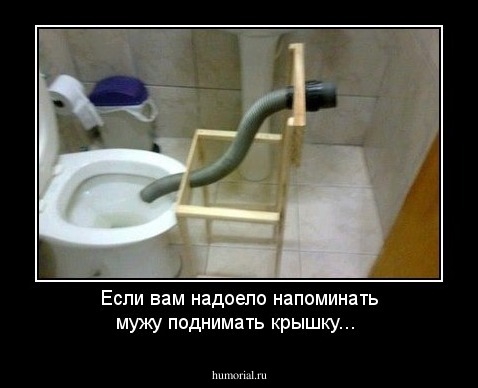 Если вам надоело напоминать мужу поднимать крышку...