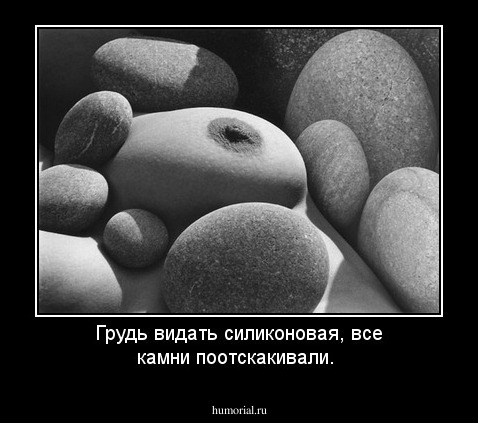 Грудь видать силиконовая, все камни поотскакивали.