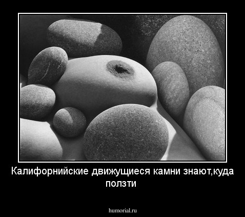 Калифорнийские движущиеся камни знают,куда ползти