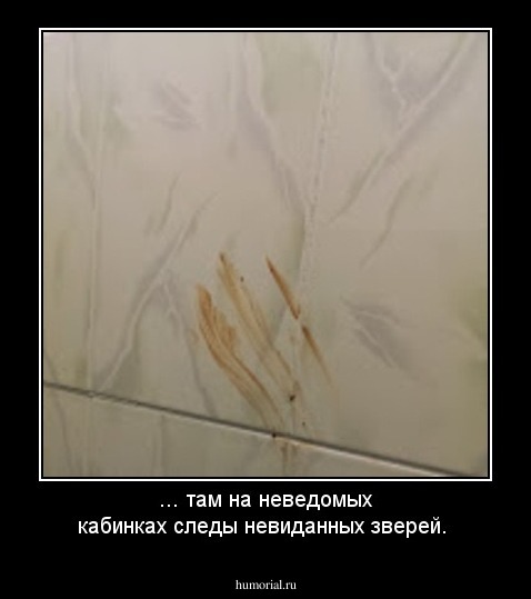 ... там на неведомых кабинках следы невиданных зверей.