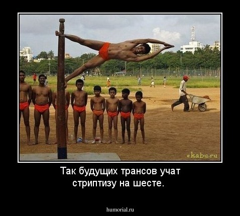 Так будущих трансов учат стриптизу на шесте.