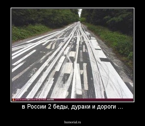 в России 2 беды, дураки и дороги ...