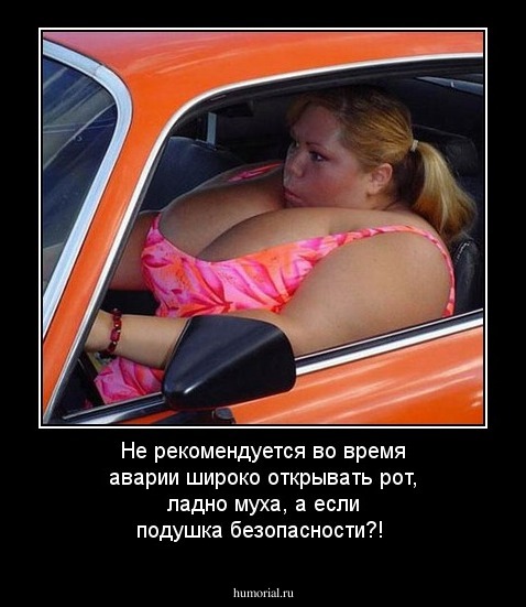 Не рекомендуется во время аварии широко открывать рот, ладно муха, а если подушка безопасности?!