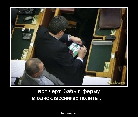 вот черт. Забыл ферму в одноклассниках полить ...