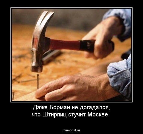 Даже Борман не догадался, что Штирлиц стучит Москве.