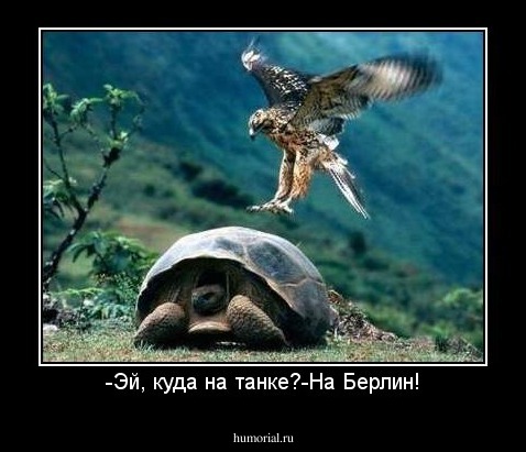 -Эй, куда на танке?-На Берлин!