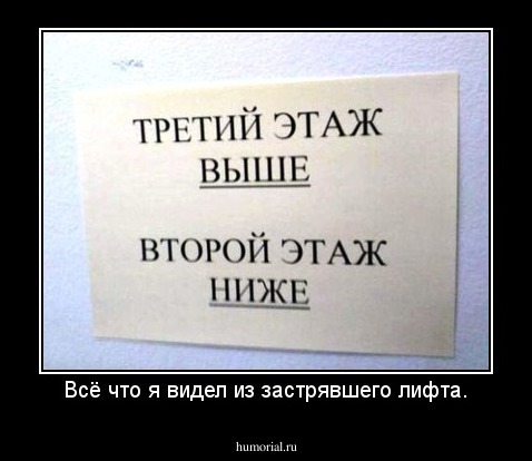 Всё что я видел из застрявшего лифта.
