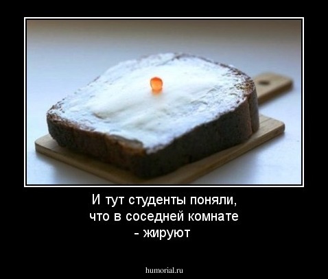 И тут студенты поняли, что в соседней комнате - жируют