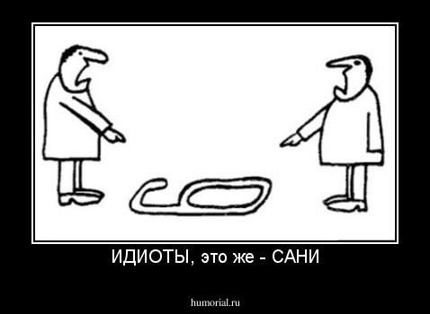 ИДИОТЫ, это же - САНИ