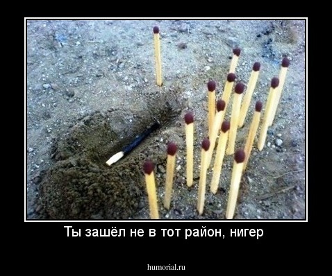 Ты зашёл не в тот район, нигер 