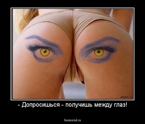 - Допросишься - получишь между глаз!