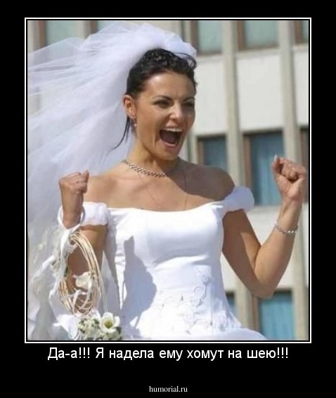 Да-а!!! Я надела ему хомут на шею!!!
