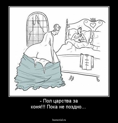 - Пол царства за коня!!! 
Пока не поздно...
