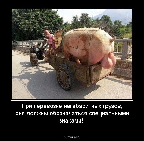 При перевозке негабаритных грузов,  они должны обозначаться специальными знаками!