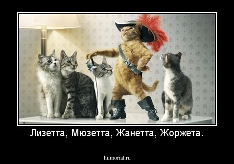 Лизетта, Мюзетта, Жанетта, Жоржета.