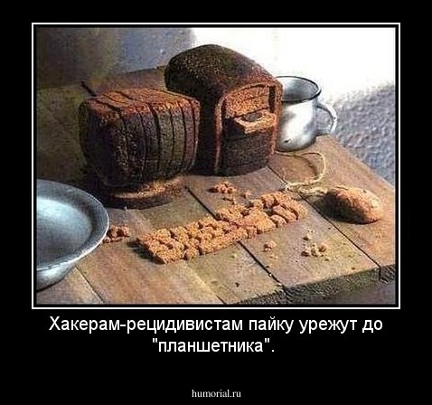Хакерам-рецидивистам пайку урежут до "планшетника".