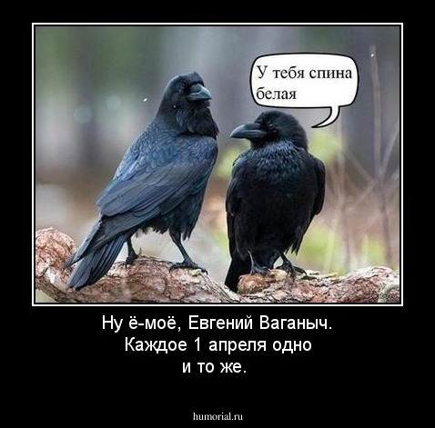 Ну ё-моё, Евгений Ваганыч. Каждое 1 апреля одно и то же.