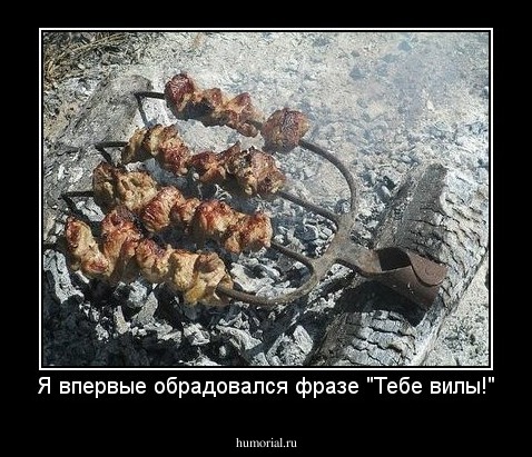 Я впервые обрадовался фразе "Тебе вилы!"