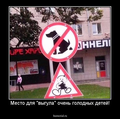 Место для "выгула" очень голодных детей!