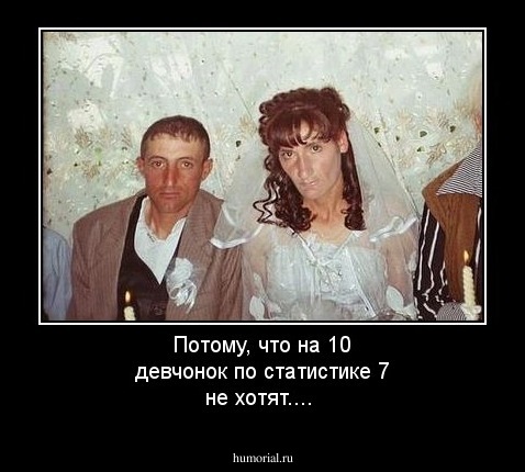 Потому, что на 10 девчонок по статистике 7 не хотят....