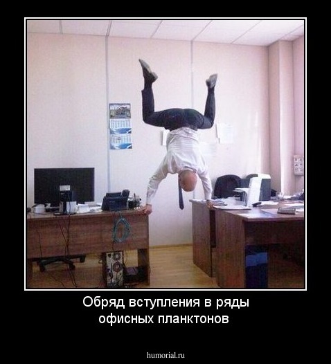 Обряд вступления в ряды офисных планктонов