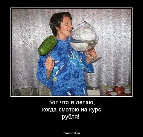 Вот что я делаю, когда смотрю на курс рубля!