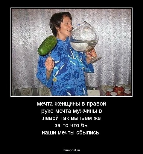 мечта женщины в правой руке мечта мужчины в левой так выпьем же за то что бы наши мечты сбылись