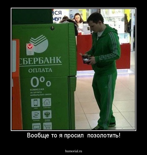 Вообще то я просил  позолотить!
