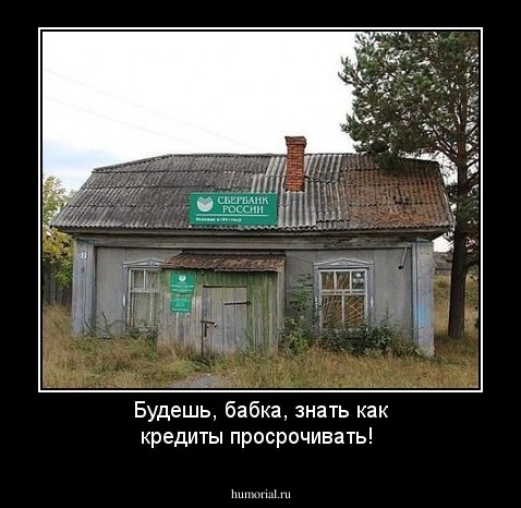 Будешь, бабка, знать как кредиты просрочивать!