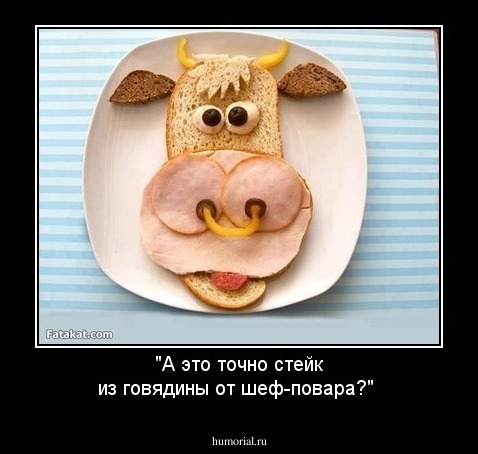 "А это точно стейк из говядины от шеф-повара?"