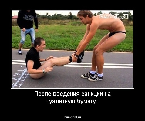 После введения санкций на туалетную бумагу.