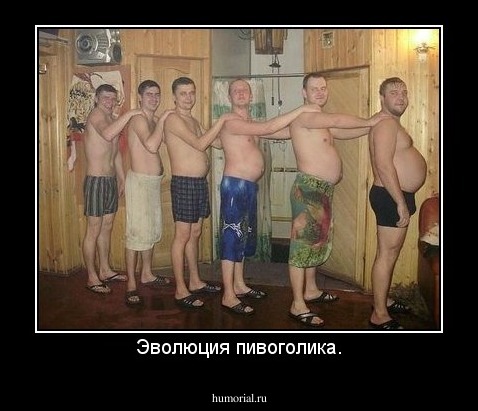 Эволюция пивоголика.