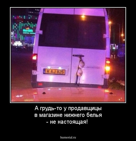 А грудь-то у продавщицы в магазине нижнего белья - не настоящая!