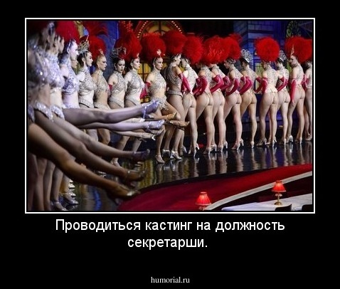 Проводиться кастинг на должность секретарши.