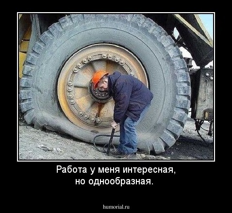 Работа у меня интересная, но однообразная.