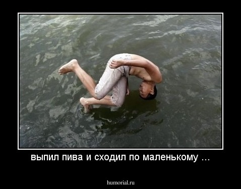 выпил пива и сходил по маленькому ...
