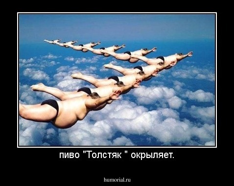 пиво "Толстяк " окрыляет.