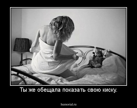 Ты же обещала показать свою киску.