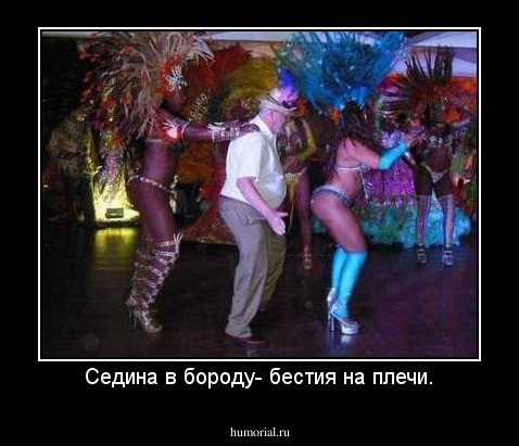 Седина в бороду- бестия на плечи.