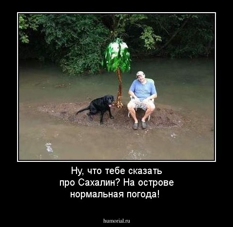 Ну, что тебе сказать про Сахалин?
На острове нормальная погода!