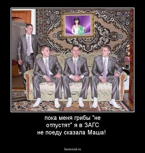 пока меня грибы "не отпустят" я в ЗАГС не поеду сказала Маша!