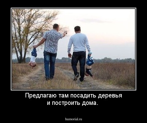 Предлагаю там посадить деревья и построить дома.
