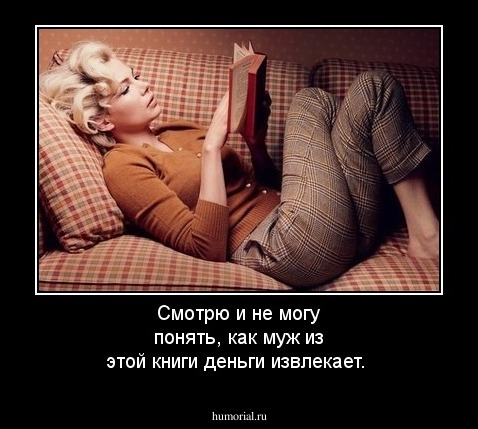 Смотрю и не могу понять, как муж из этой книги деньги  извлекает.