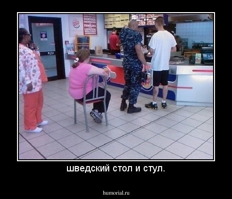 шведский стол и стул.