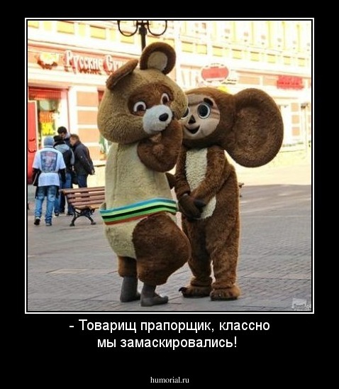 - Товарищ прапорщик, классно мы замаскировались!