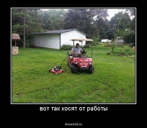 вот так косят от работы