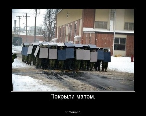 Покрыли матом.